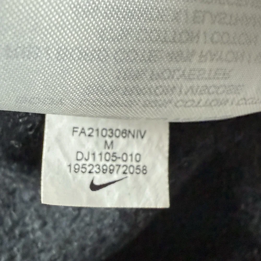 NIKE Heritage Cropped Hoodie Womens Medium M Black Pullover Rainbow‎ Athleisure